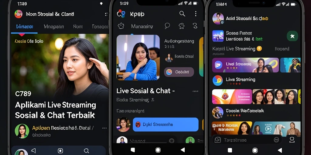 Antarmuka C789 yang menarik untuk Live Streaming.