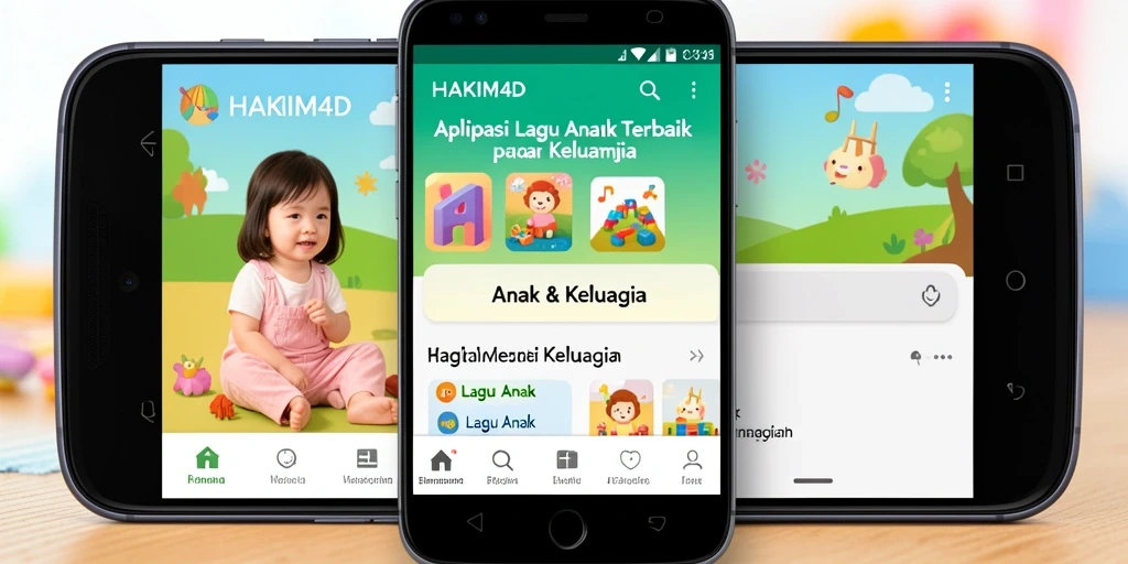 Antarmuka user-friendly HAKIM4D untuk lagu anak yang menyenangkan.
