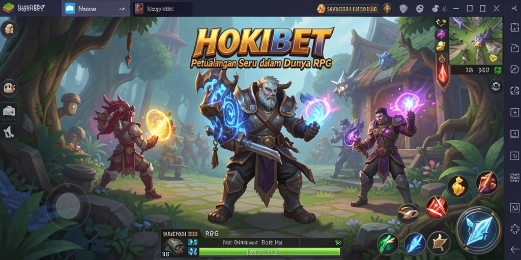 Antarmuka <strong>HOKIBET</strong> yang menampilkan pertarungan RPG yang seru.