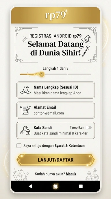 Tampilan halaman daftar rp79
